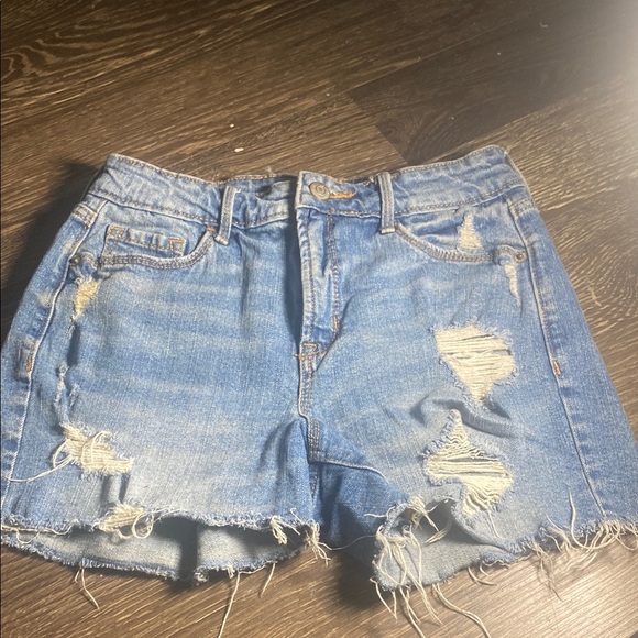 Distressed Blue Denim Shorts old navy size 0 excellent condition - Picture 1 of 1